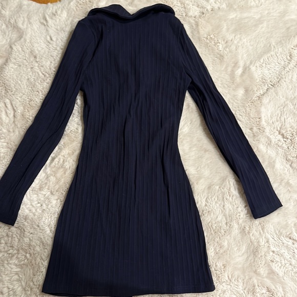 Kendall & Kylie Blue Ribbed Collar and Button-Up Dress Size XS - Picture 9 of 9
